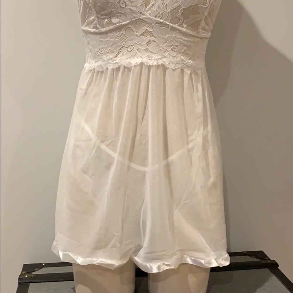 📦 Sheer white adjustable chemise set (M-17| XXL-5) - Picture 9 of 14